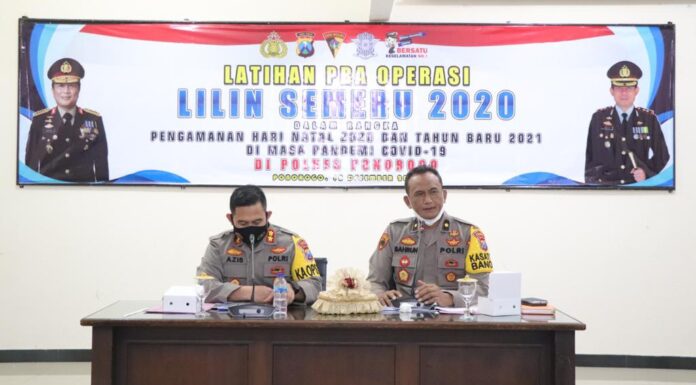 Kapolres Ponorogo Pimpin Lat Pra Ops Lilin Semeru Operasi Lilin Semeru