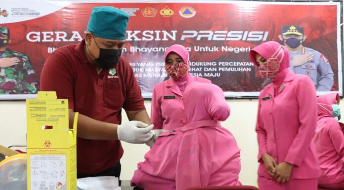 Polres Ponorogo Gelar Vaksinasi Dosis 2 Bagi Keluarga Besar Polres Polres Ponorogo