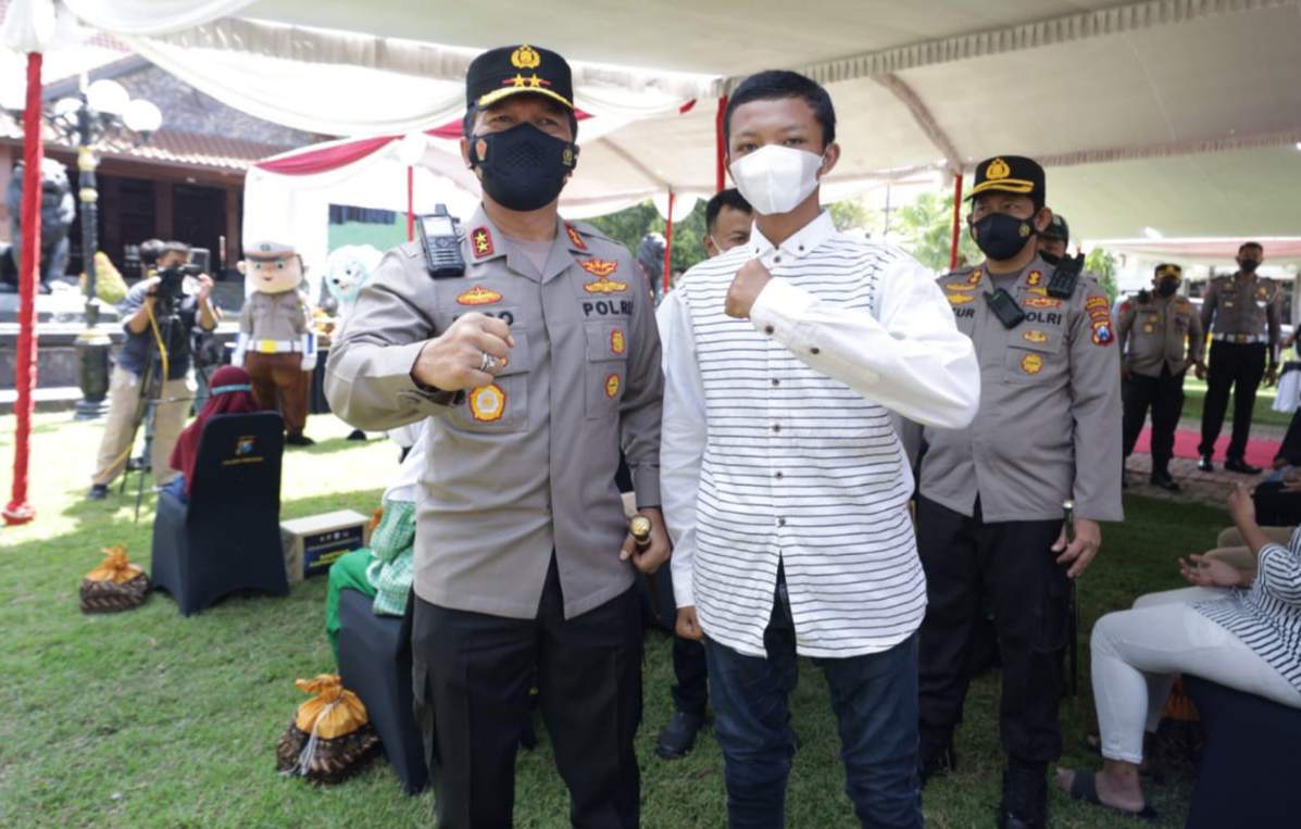 Anak Yatim Piatu Korban Covid Diangkat Sebagai Anak Asuh Polres Ponorogo